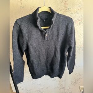 Scott Barber wool and alpaca pullover sweater navy size M